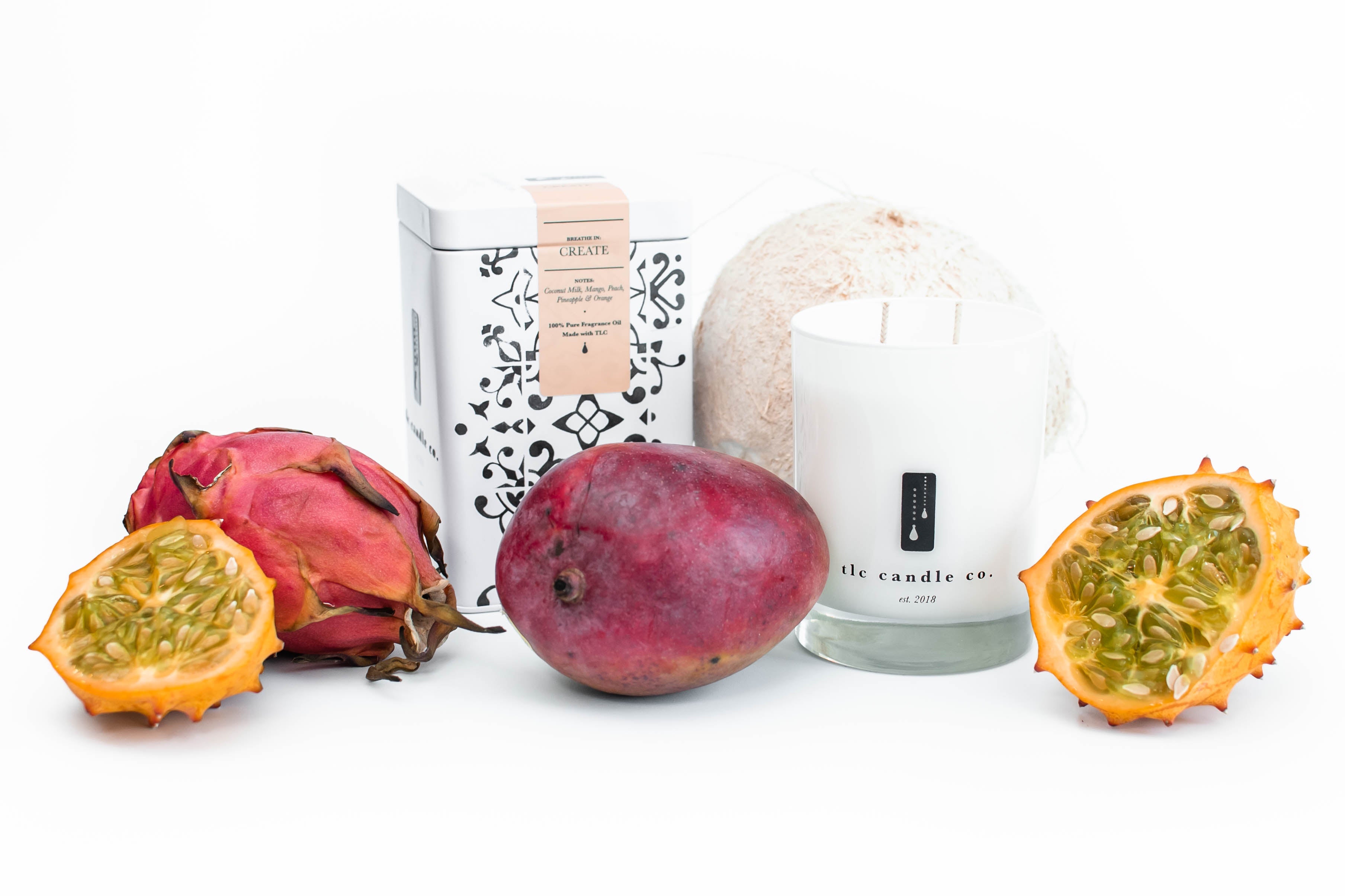 Coconut and Tropical Fruits Soy Candle
